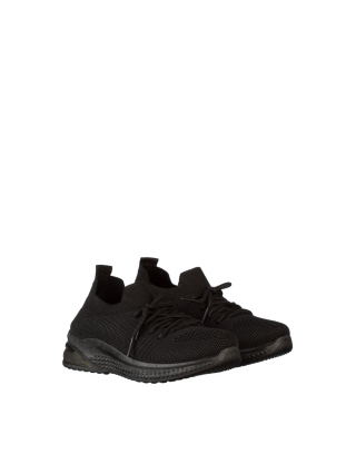 Παιδικά Αθλητικά Παπούτσια, Παιδικά αθλητικά παπούτσια  μαύρα από ύφασμα Fantase - Kalapod.gr
